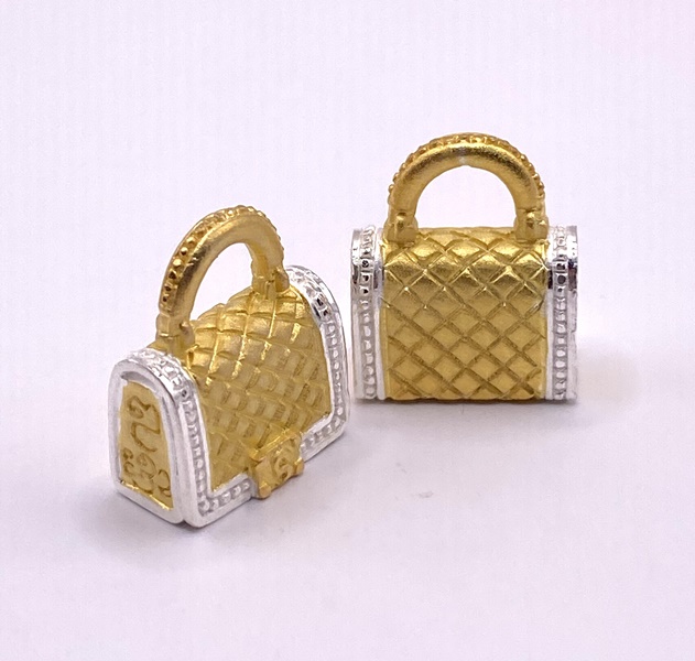 ครูบาเต่า วัดอุโบสถบ้านเหล่า กระเป๋ารับทรัพย์ เนื้อสัมฤทธิ์ กระเป๋าทอง 2568 KM013