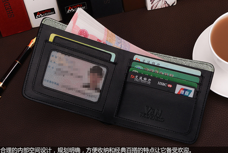 กระเป๋าสตางค์หนังแท้ Vico&Nelo 003 [สีเทา]