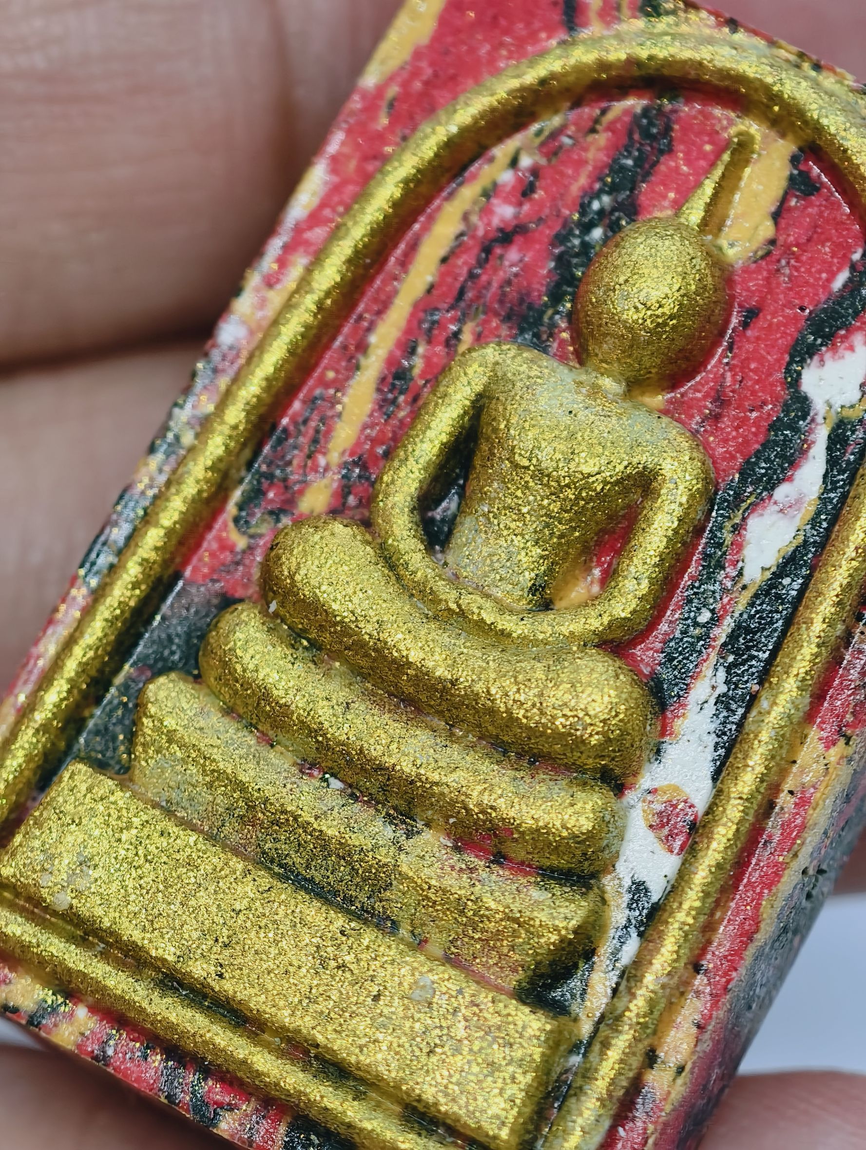 หลวงปู่มหาศิลา วัดโพธิ์ศรีสะอาด พระสมเด็จ ชินบัญชร หลังยันต์ รุ่นแรก ลายเสือไฟ KA2679