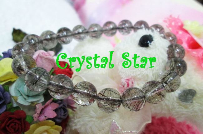 สร้อยข้อมือแก้วขนเหล็ก เกรด A