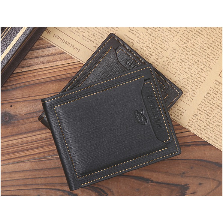 กระเป๋าสตางค์ผู้ชาย MS210 สีดำ