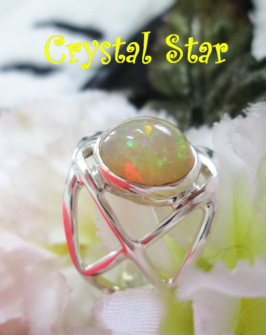 แหวนเงิน+Opal เกรด A