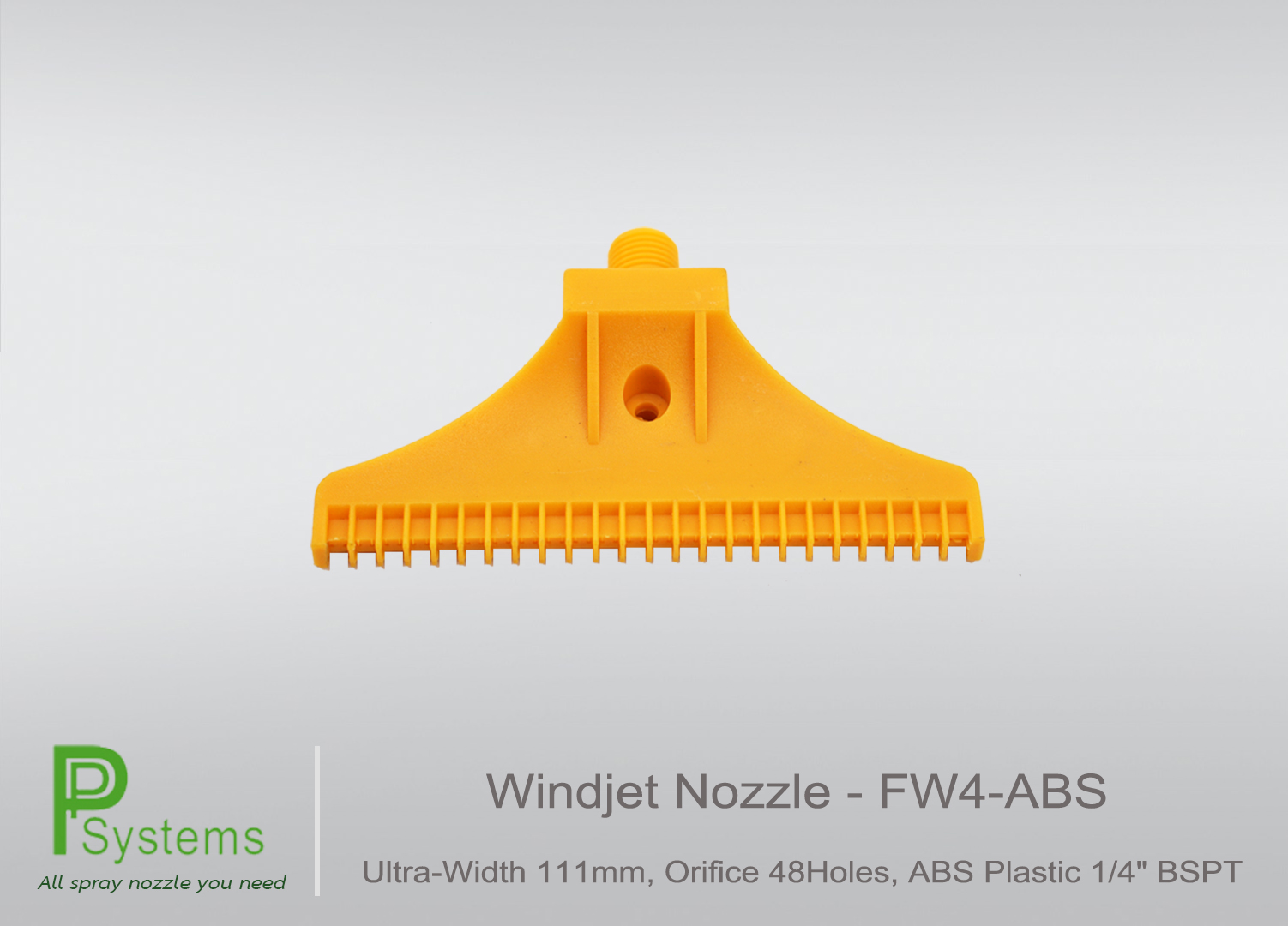WINDJET NOZZLE, ULTRA-WIDTH 111MM, ORIFICE 48HOLES, ABS PLASTIC 1/4" BSPT l หัวฉีดพ่นลม พลาสติก