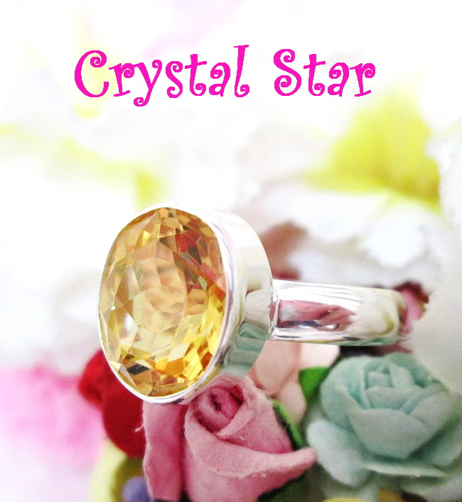 แหวนเงิน+Citrine เกรด A