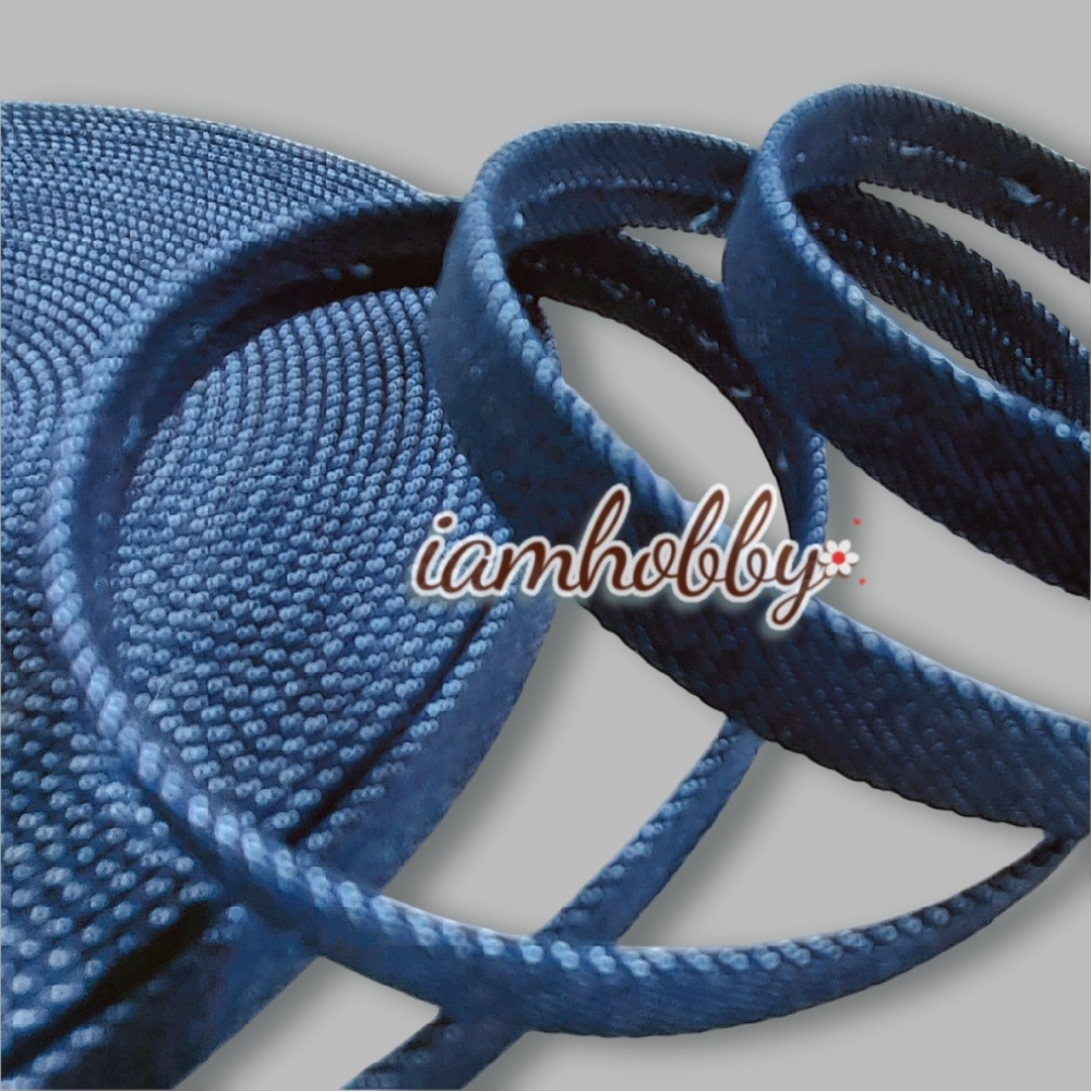 ริบบิ้นผ้า เทปผ้าสไตล์ญี่ปุ่น สียีนส์เก๋ๆ ขนาด 10 มิล (1 หลา) เลือกสี