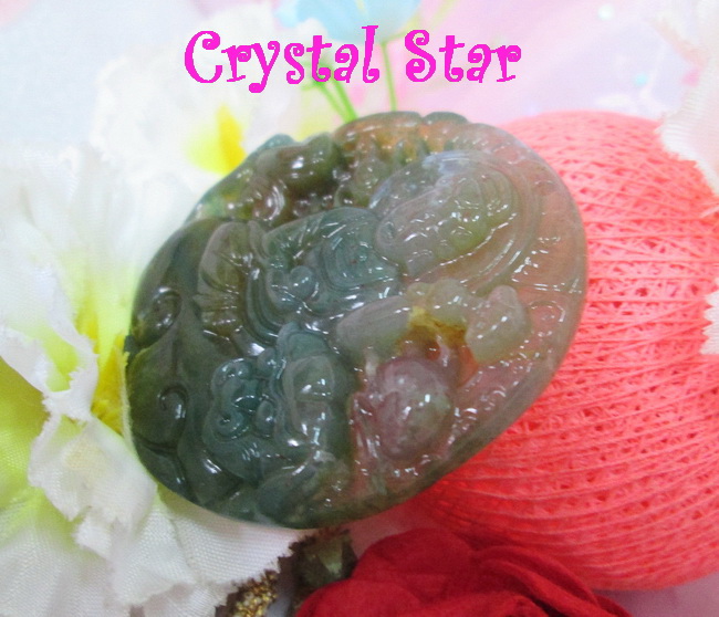 จี้อาเกตแกะสลักรูปเจ้าแม่กวนอิม