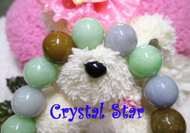 สร้อยข้อมือหยกสีผสม