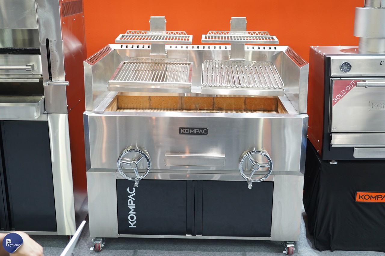KOMPAC x NS-132Dual Argentinian Santamaria Grill l เตาย่างสไตล์อาร์เจนตินา สำหรับการย่างเนื้อด้วยฟืน พร้อมตะแกรงปรับระดับได้