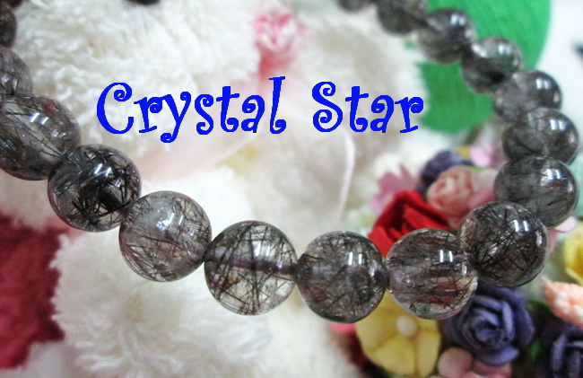 สร้อยข้อมือแก้วขนเหล็ก เกรด A