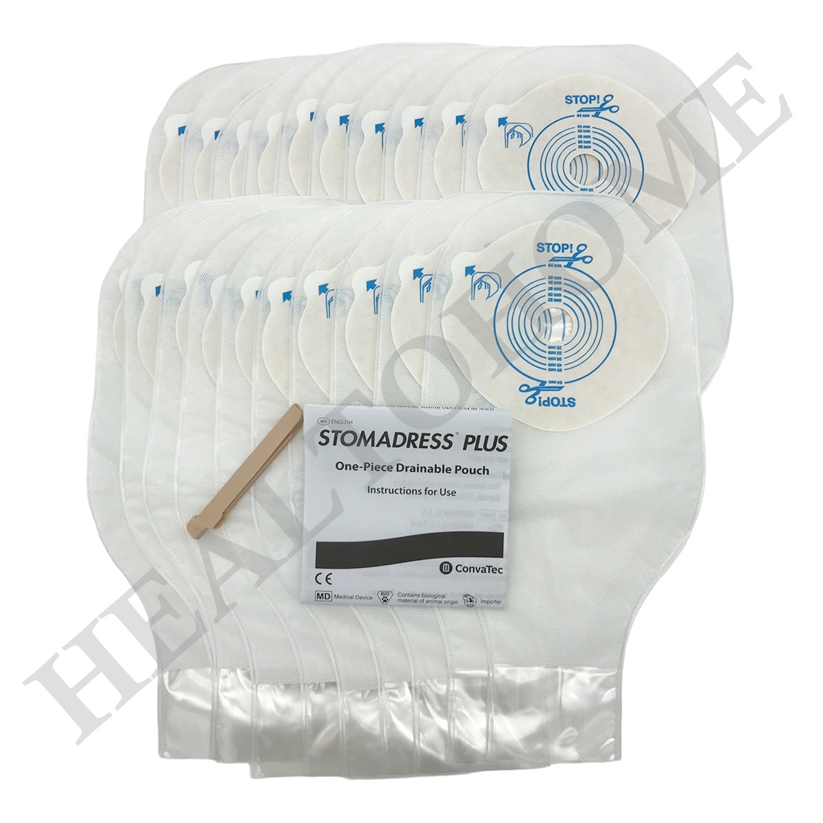 Convatec Stomadress ถุงอุจจาระหน้าท้อง แบบชิ้นเดียว ขนาด 19-64 มม. (Colostomy Bag)