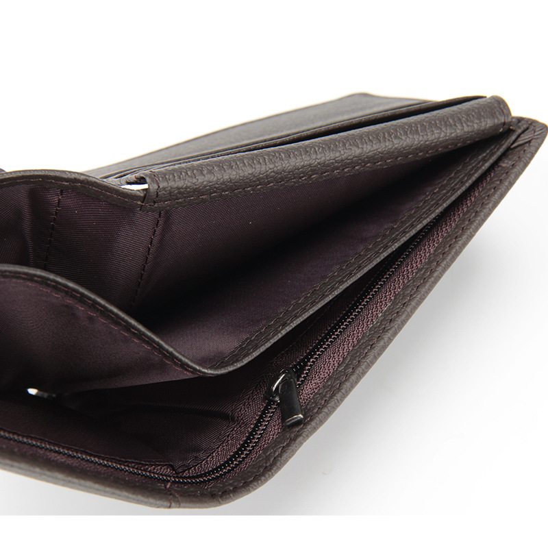 กระเป๋าสตางค์ผู้ชาย BA-013 [สีดำ มีซิป]