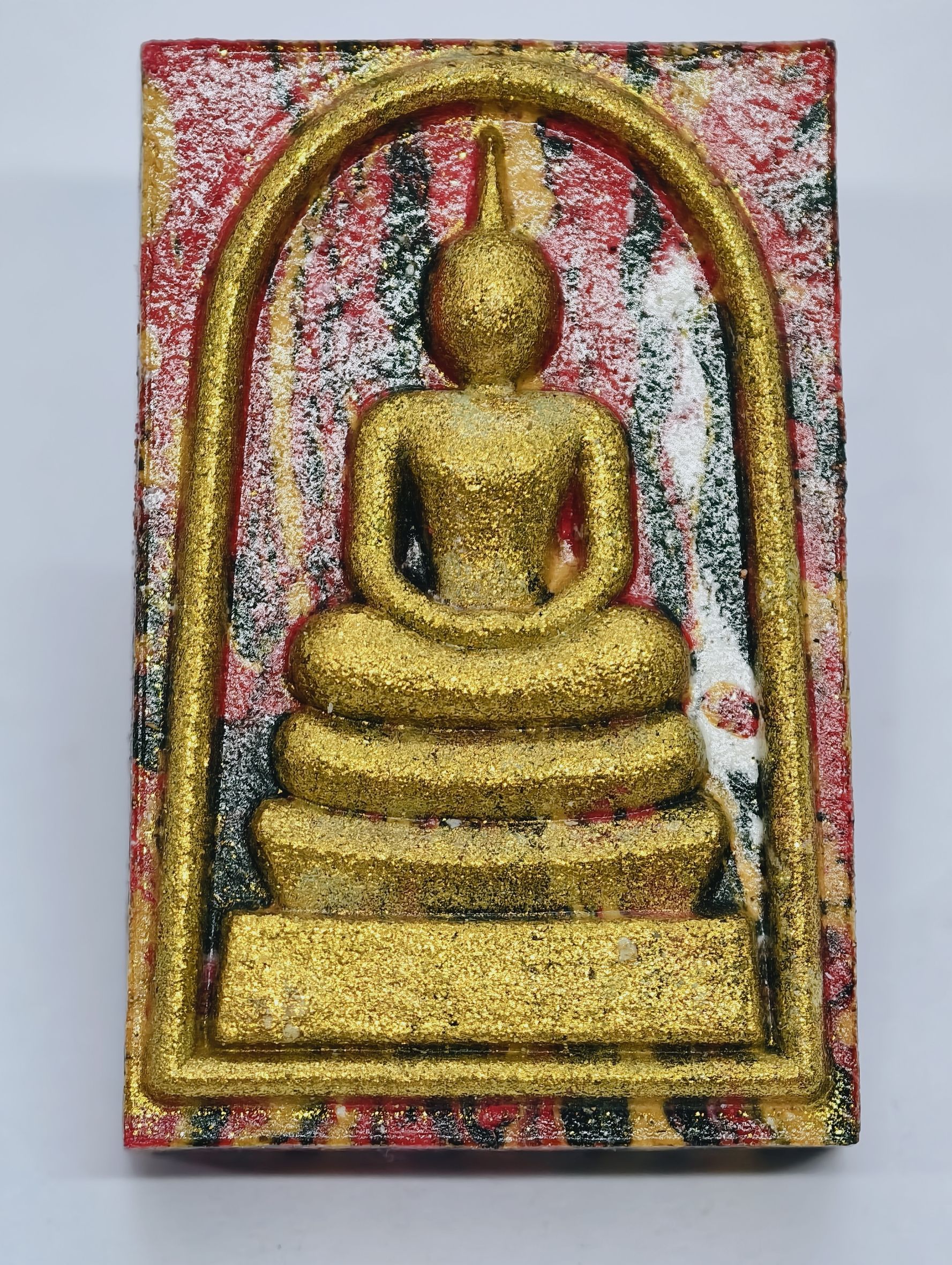 หลวงปู่มหาศิลา วัดโพธิ์ศรีสะอาด พระสมเด็จ ชินบัญชร หลังยันต์ รุ่นแรก ลายเสือไฟ KA2679