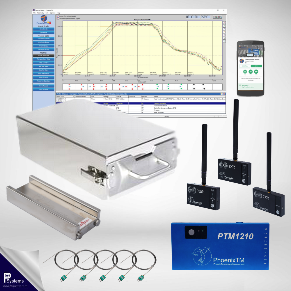 PhoenixTM 10Ch CAB & Vacuum Brazing RF Temperature Profile System l เครื่องบันทึกอุณหภูมิสำหรับอุตสาหกรรมบัดกรีแข็งอลูมิเนียม ในเตาควมคุมอากศและเตาศูนย์อากาศ