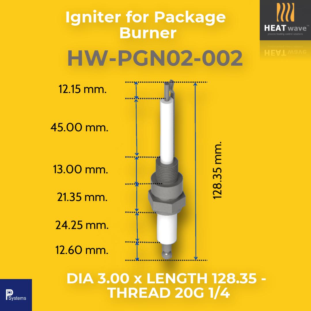 HEATwave Straight Type 3.0mm Igniter for Package Burner l เขี้ยวสปาร์ค ทรงตรง สำหรับจุดสปาร์ค (อย่างเดียว) สำหรับ เครื่องพ่นไฟอุตสาหกรรม