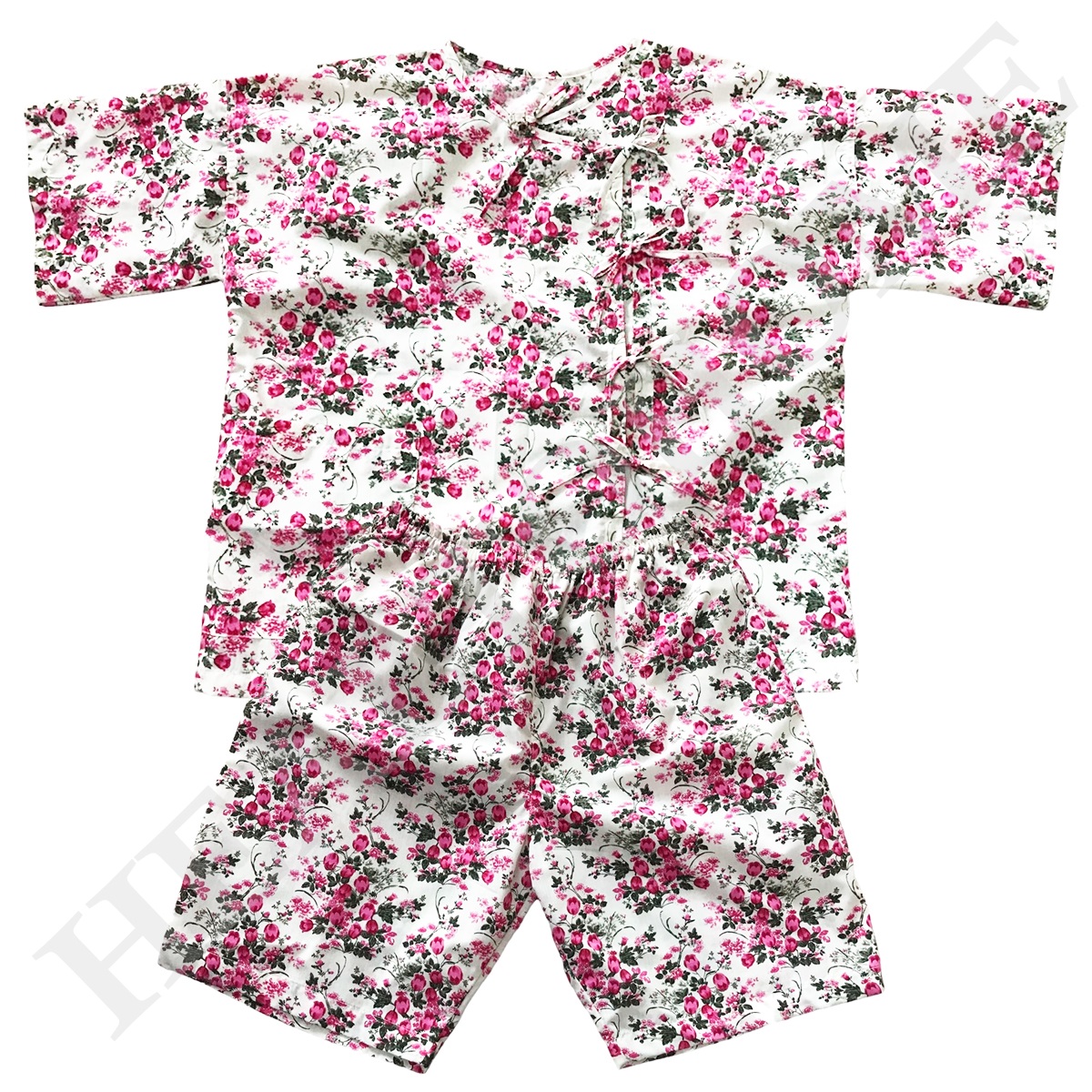 ชุดผู้ป่วย เสื้อผูกหน้า มีกางเกง