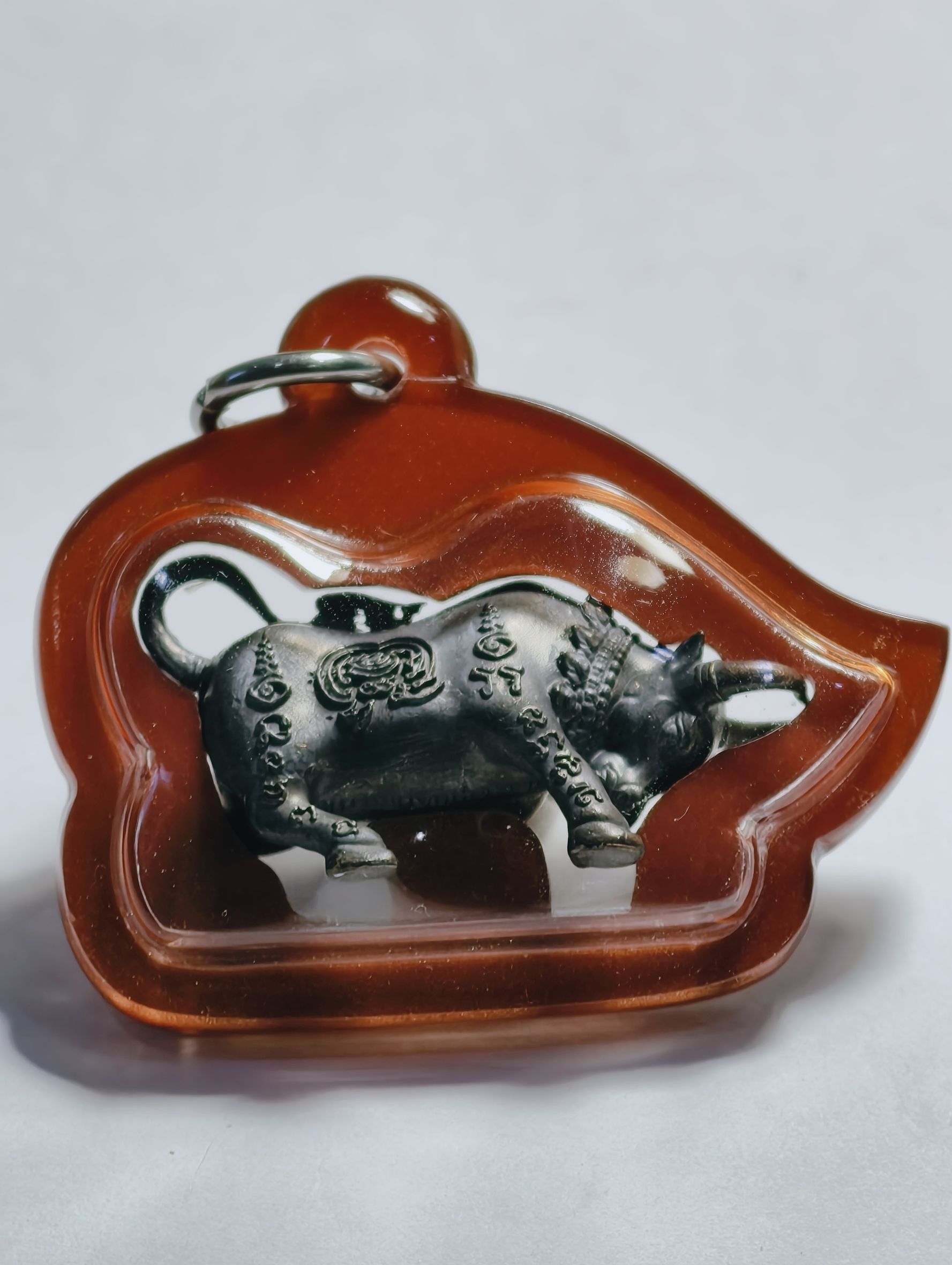 หลวงพ่อพัฒน์ วัดห้วยด้วน นครสวรรค์ วัวธนู พร้อมเลี่ยม (AC2971)