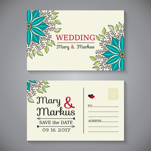 การ์ดแต่งงาน Wedding card สไตล์การออกแบบดีไซน์เลือกโทนสีขาวตัดกับดอกไม้ช่อใหญ่สีฟ้าเพิ่มความโดดเด่นลงตัวสุดๆ การ์ดงานแต่ง ไว้สำหรับ เรียนเชิญแขกผู้มีเกียรติเข้ามาร่วมงานแต่งงาน // ตัวอย่างดีไซน์ การ์ดแต่งงาน การ์ดเชิญ การ์ดสวยๆ
