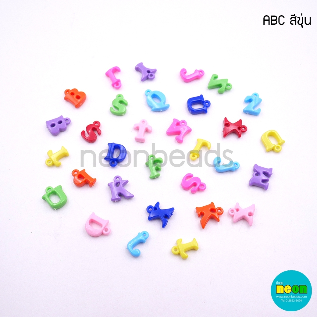 พลาสติกสำหรับห้อยABCสีขุ่นคละสี/225กรัม
