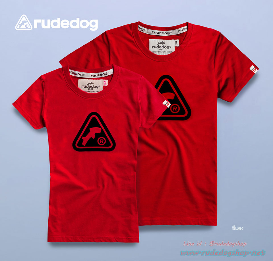 เสื้อยืดแขนสั้นผู้หญิง rudedog รุ่น Captain (กัปตัน) สีแดง