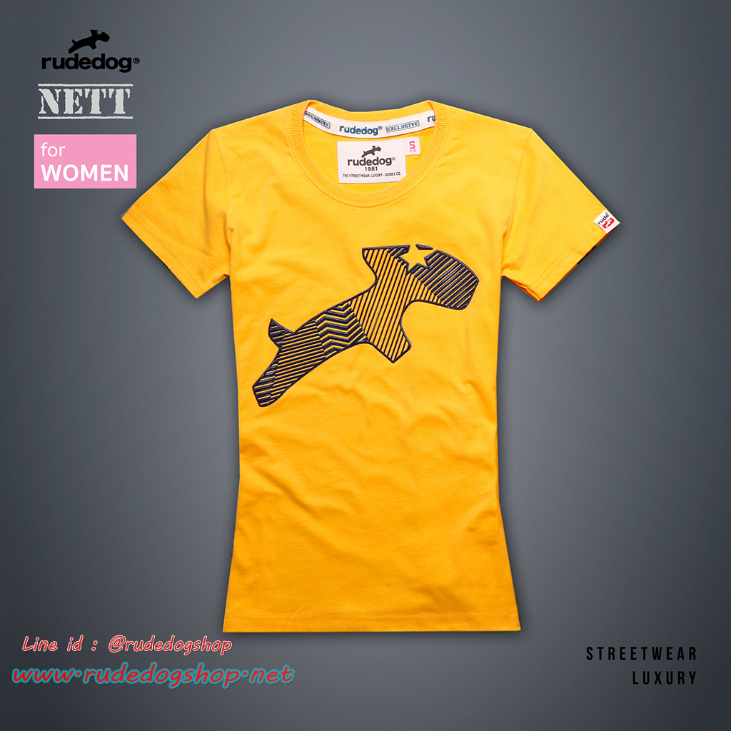 เสื้อยืดผู้หญิง Rudedog รุ่น NET สีเหลือง