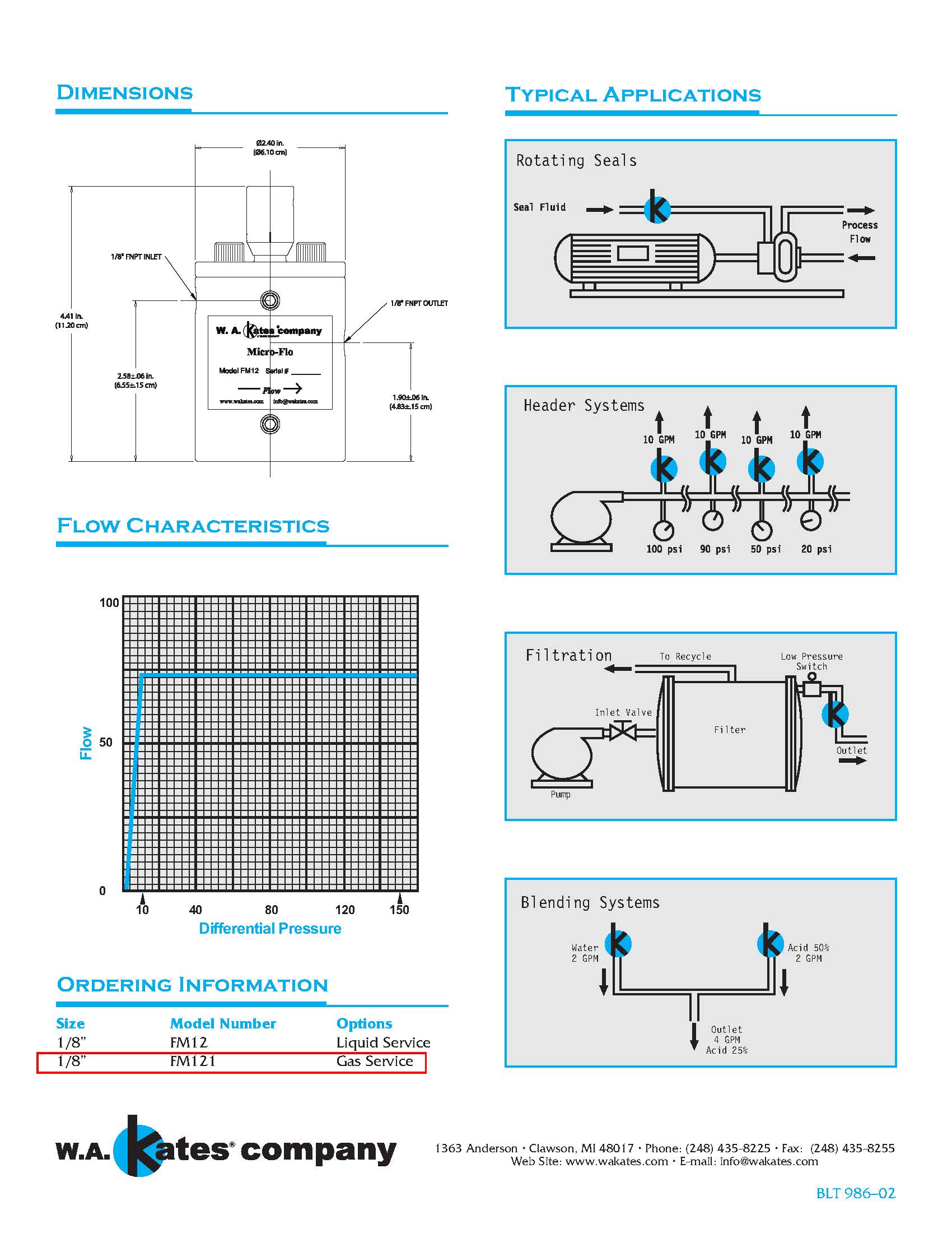 KATE Constant Flow Control l วาล์วควบคุมแรงดันแก๊ส ชนิดปรับละเอียด