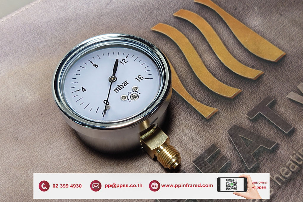 HEATWAVE Pressure Gauge 0-16 mbar l เกจวัดแรงดันแก๊สช่วงแรงดันต่ำ