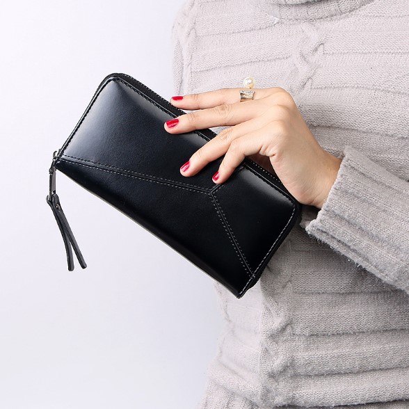 กระเป๋าสตางค์ผู้หญิงใบยาวซิปรอบ Piece V.Long