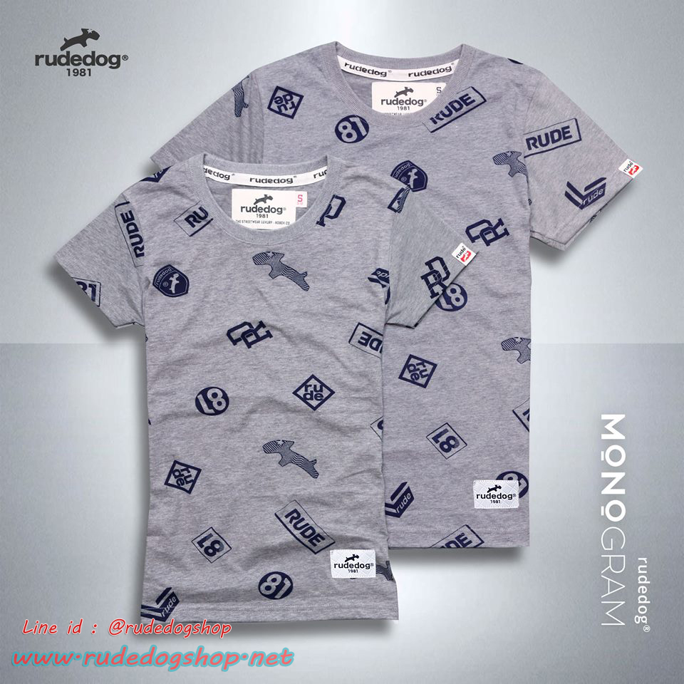 เสื้อยืดแขนสั้น Rudedog รุ่น MonoGram Size L