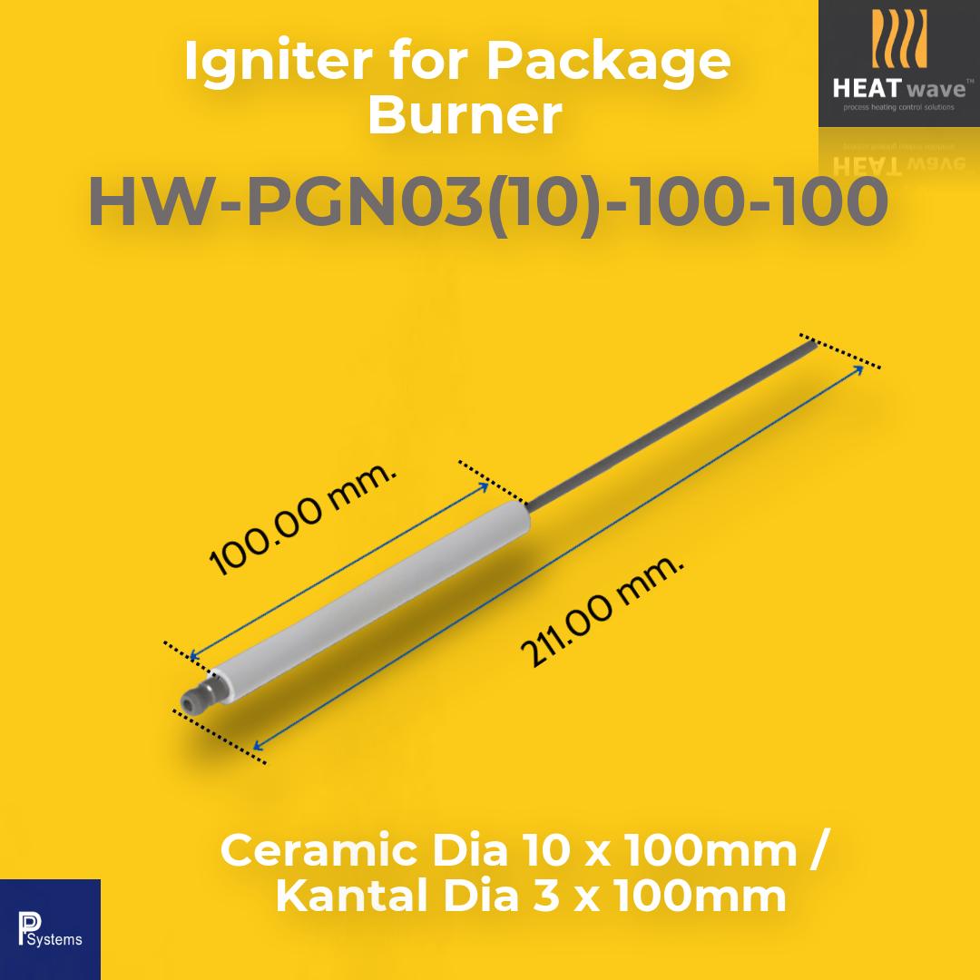 HEATwave Strength Type Flame Sensor Dia 10 x 100mm / KANTAL Dia 3 x 100mm for Industrial Package Burner l ก้านโลหะหุ้มเซรามิคส์ ทรงตรง สำหรับตรวจจับเปลวไฟ เครื่องพ่นไฟอุตสาหกรรม