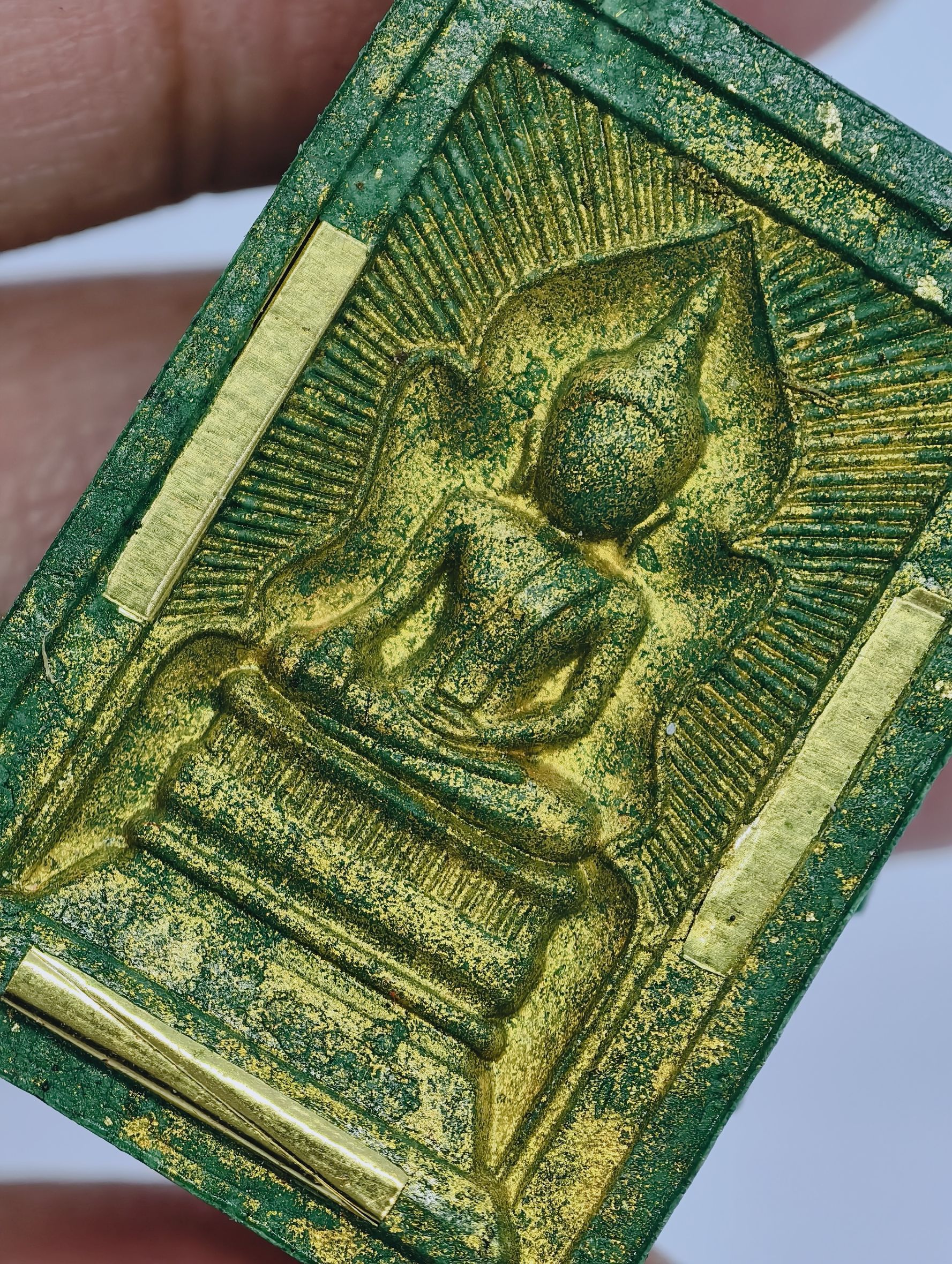 หลวงปู่จื่อ วัดเขาตาเงาะอุดมพร พระสมเด็จ แหวกม่าน มหาโชค ตะกรุดทอง3ดอก KA2814