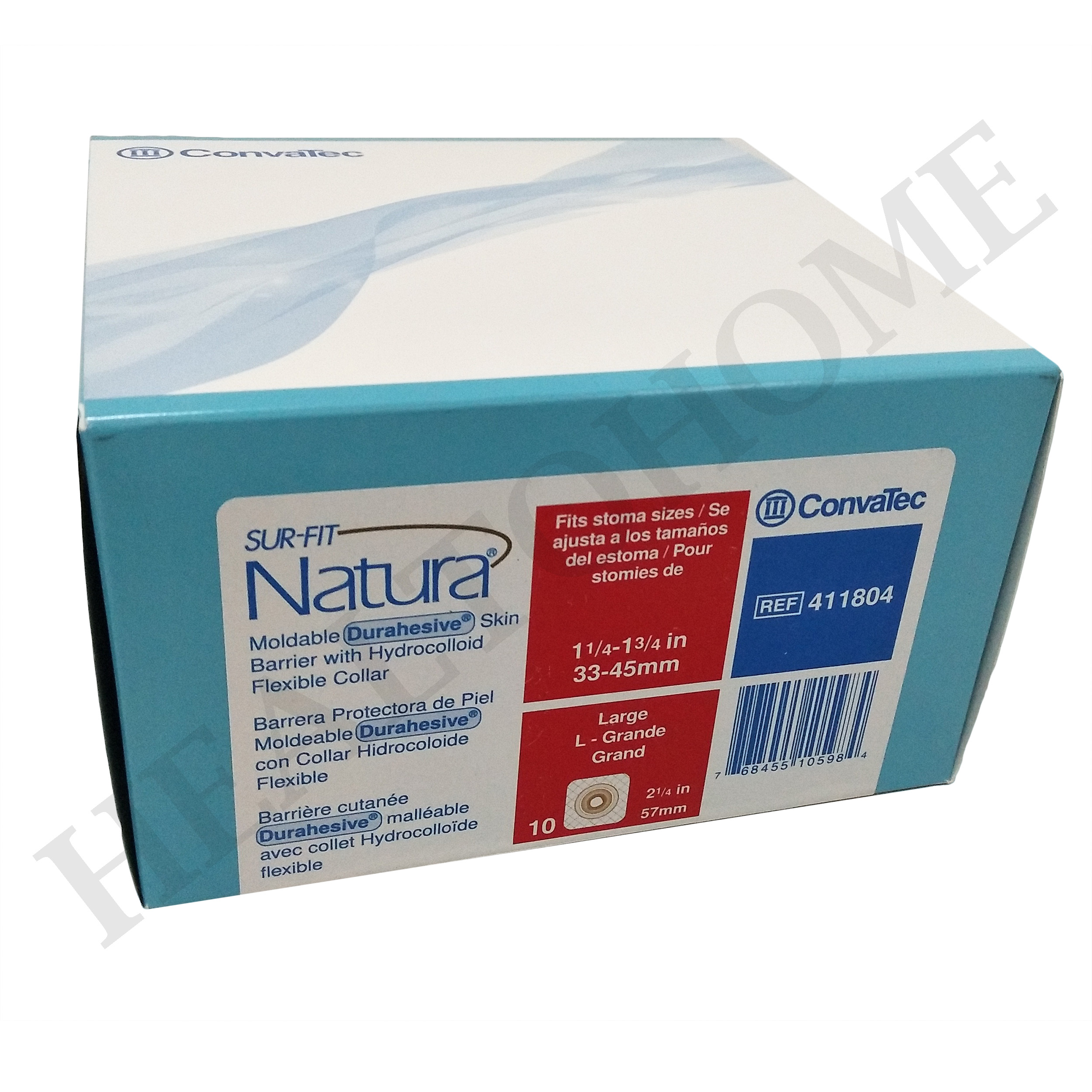 Convatec Sur-Fit Natura Flat Moldable แป้นสำหรับติดถุงหน้าท้อง แบบปั้นแต่ง (เฉพาะแป้น ไม่รวมถุง)