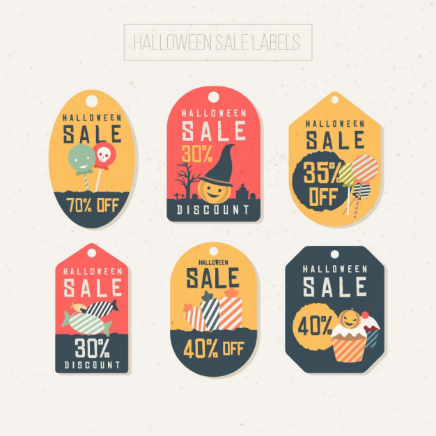 ป้ายสินค้า Hang Tag ป้ายกระดาษ สไตล์การออกแบบดีไซน์แบบใช้สีสันสวยงาม ป้ายสินค้าไว้สำหรับประชาสัมพันธ์แก่ลูกค้าในช่วงเทศกาลฮาโลวีนเป็นการดึงดูดให้ลูกค้าสนใจสินค้ามากขึ้น // ตัวอย่างดีไซน์ ป้ายสินค้า Hang Tag ป้ายกระดาษ