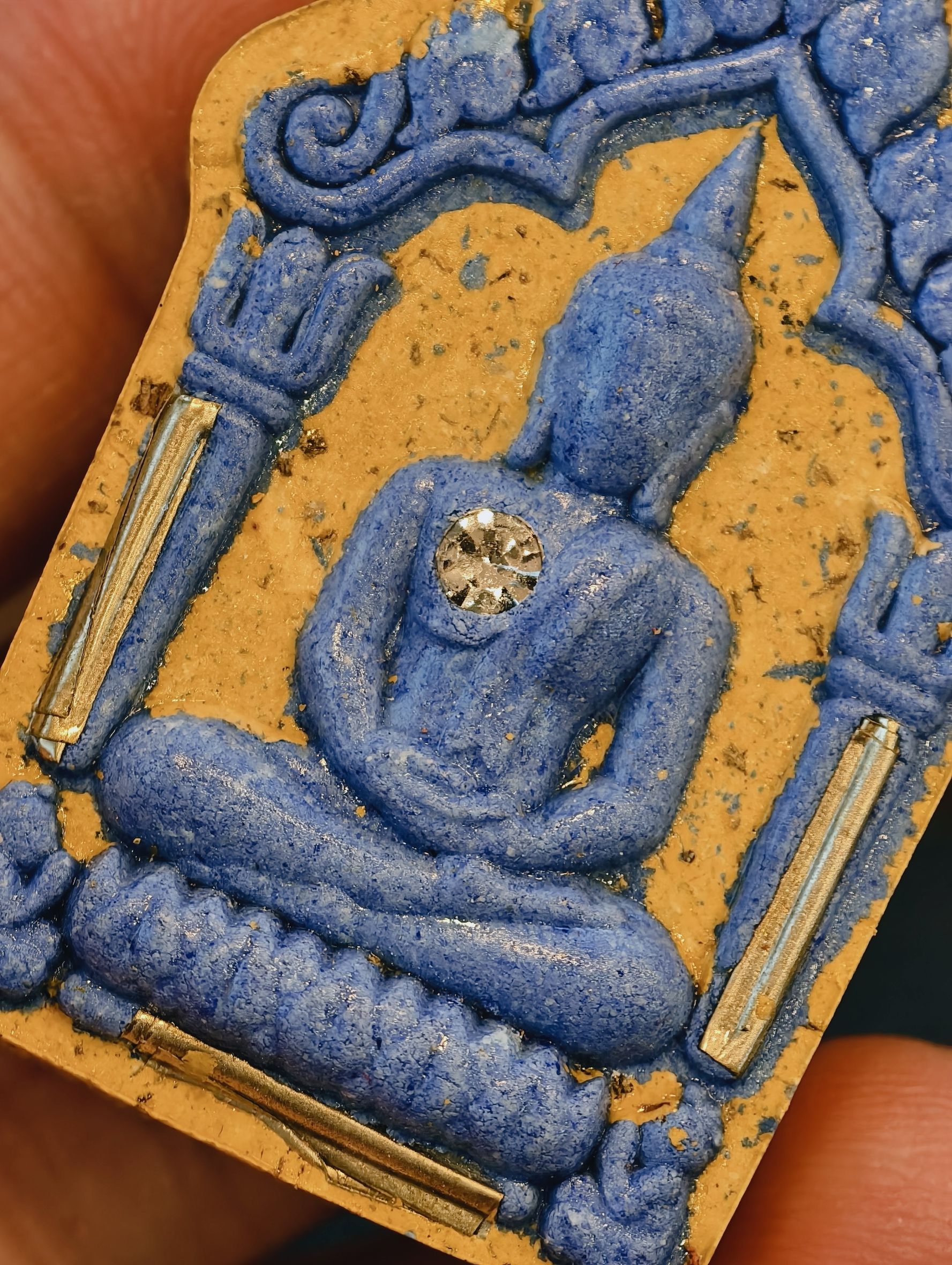 หลวงปู่มหาศิลา สวนสงฆ์แกเปะ ขุนแผน ล้านรวยรวย หลังพระคาถาหัวใจขุนแผน ตะกรุดเงิน 3ดอก เพชร KA4289