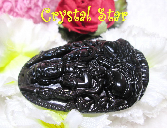 จี้เรนโบว์ออปซิเดียน (กวนอิมพันมือ)