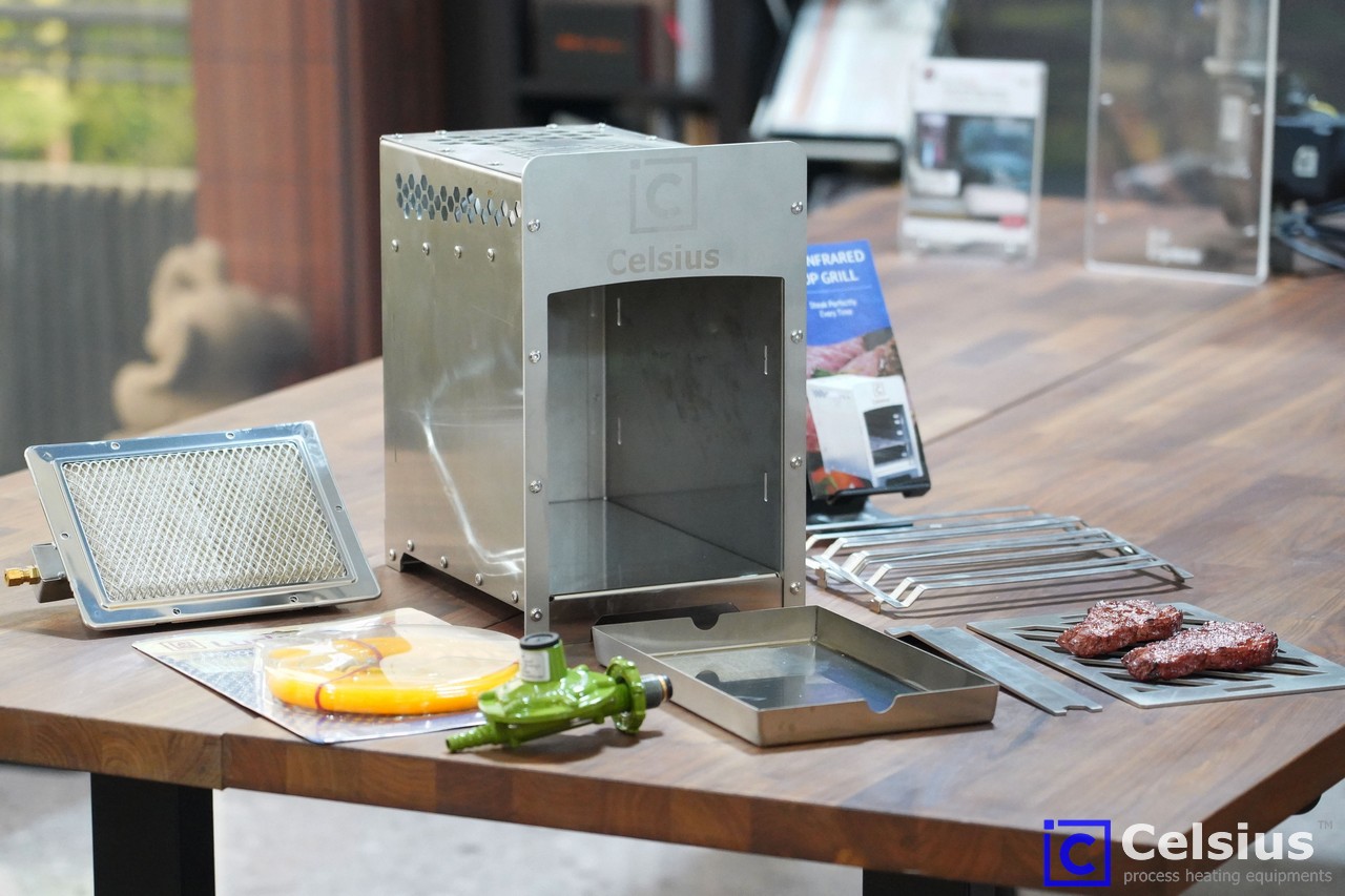 CELSIUS ANYxGRILL TOP INFRARED STEAK GRILL - CEARMIC BURNER l เตาย่างสเต็กอินฟาเรดความร้อนสูง ชนิดเซรามิคส์