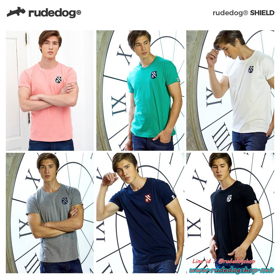 เสื้อยืดแขนสั้น rudedog รุ่น Shield (ชิลด์)