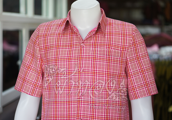 เสื้อผ้าฝ้ายทอลายสก็อต ไซส์ XL