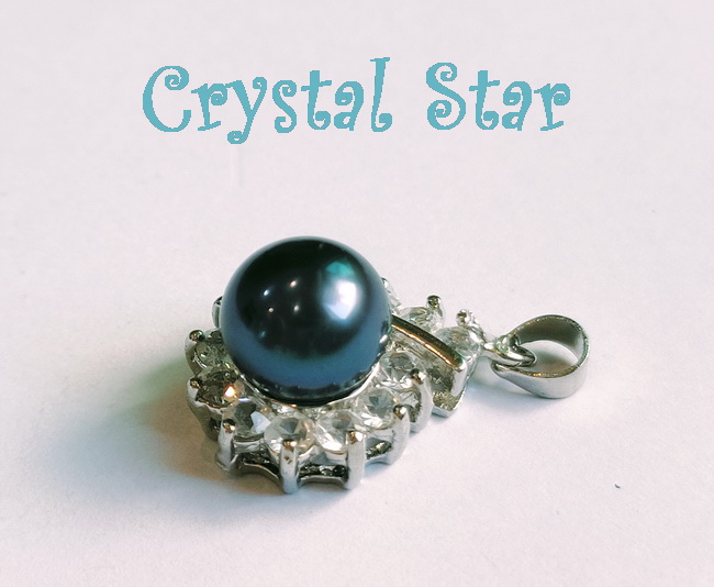 จี้มุกน้ำจืดสีเทา