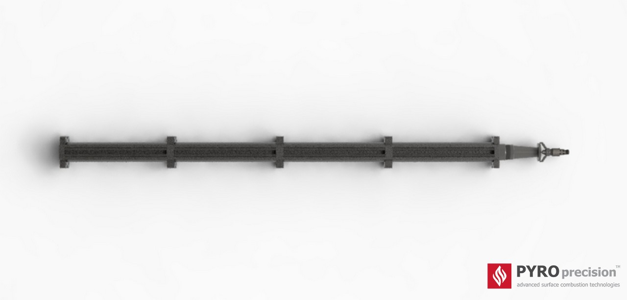 หัวเตาแก๊ส ตรงยาว LD305-ST-4 Liear Modular Tank Heating Burner ความยาวโมดูล 30ซม - 3.0ม กำลัง 6-60 กิโลวัตต์ สำหรับถังต้มถังต้มอุตสาหกรรมทรงสี่เหลี่ยม