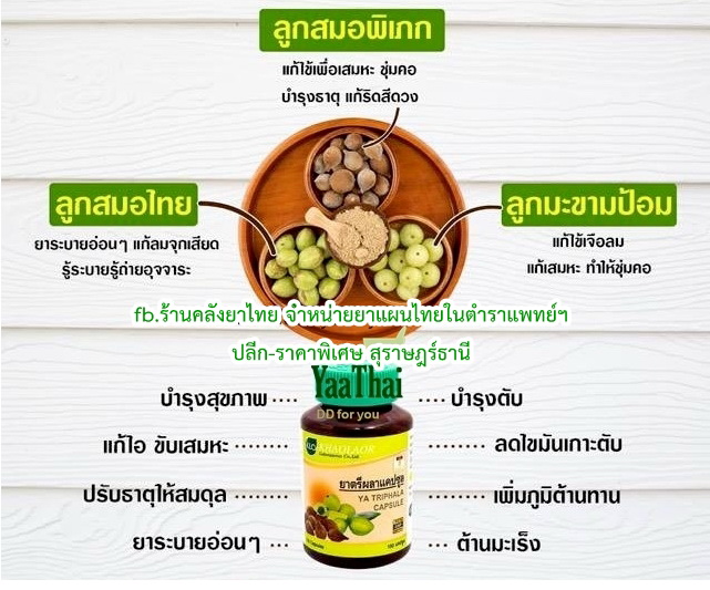 ยาตรีผลา ยาในตำราแพทย์แผนไทย