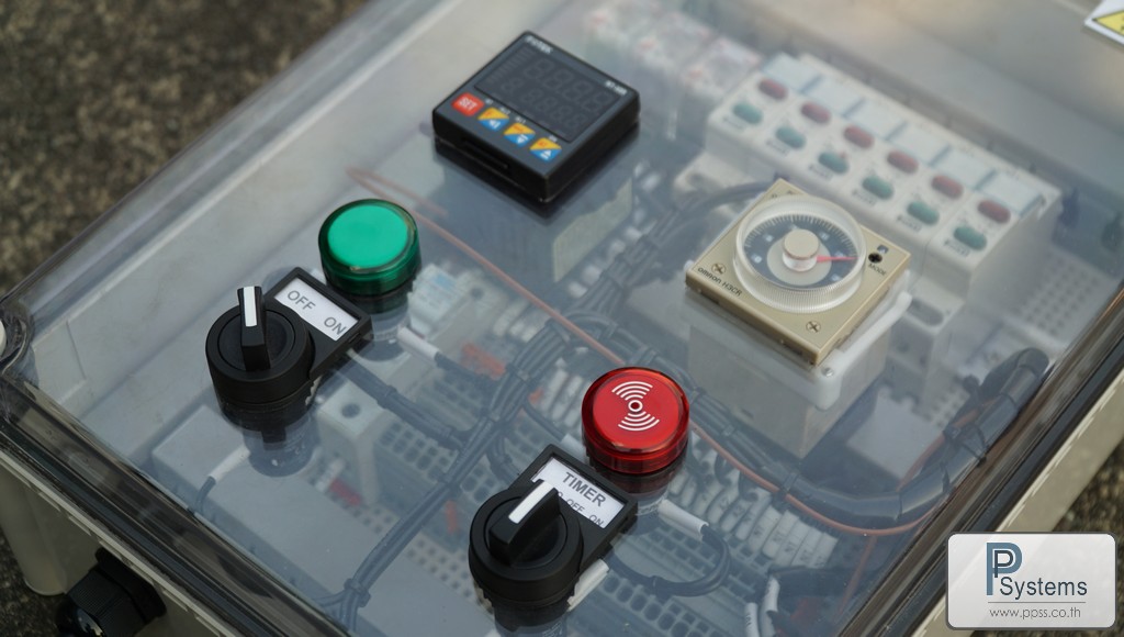 POWDER COATING CTRL MODULE, ABS PLASTIC BOX, DIGITAL TEMP. CONTROLLER "FOTEK" ,TIMER "OMRON", LED LAMP FOR 6 MODULES