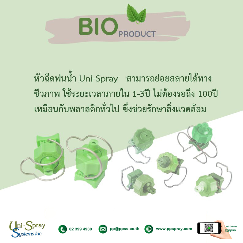 Flat Tip UNI8050 หัวฉีดสเปรย์น้ำแบบทรงพัดแบน