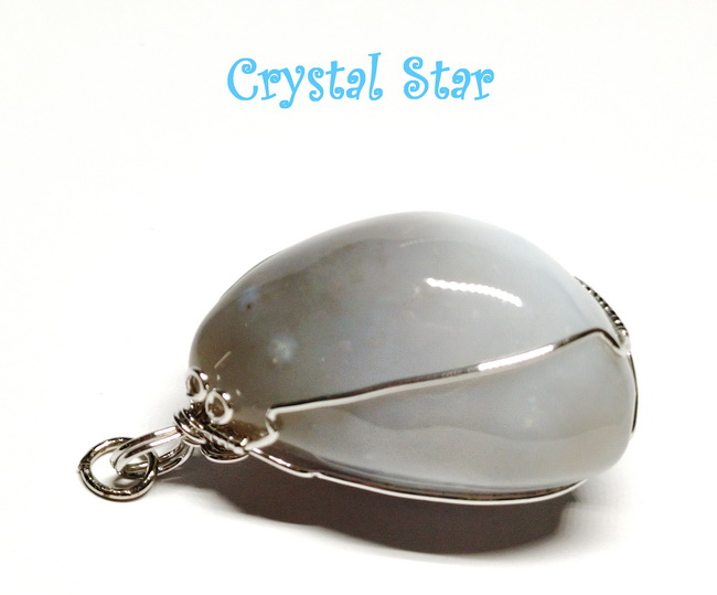 จี้อาเกตและสแตนเลส