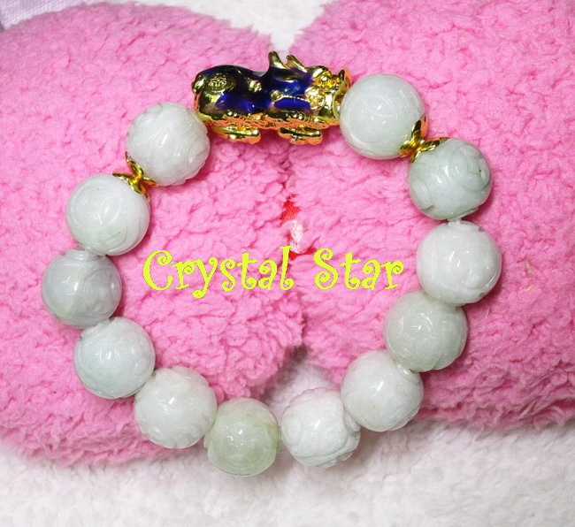 สร้อยข้อมือหยกแกะสลัก