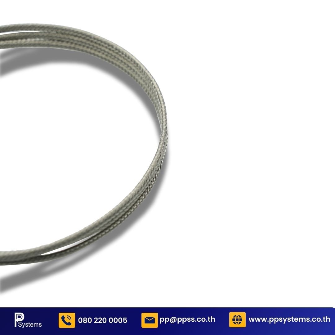 HEATwave Crocodile Clamp Surface SUS Braid Thermocouple Type K - 1m long l สายวัดอุณหภูมิ