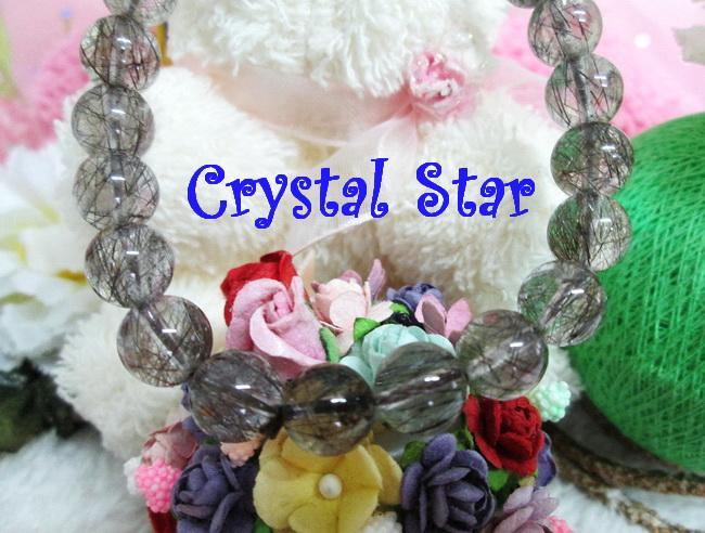 สร้อยข้อมือแก้วขนเหล็ก เกรด A