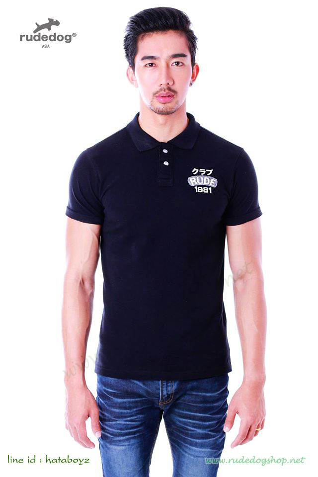 เสื้อ polo rudedog รุ่น Club rude สี Black (ดำ)