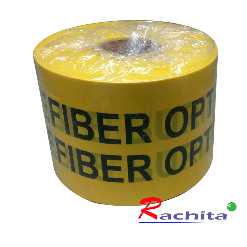 เทปฝังใต้ดิน สีเหลือง Print "CAUTION FIBER OPTIC CABLE BURIED BELOW" กว้าง 15 ซม.(6นิ้ว) ยาว (305 เมตร)