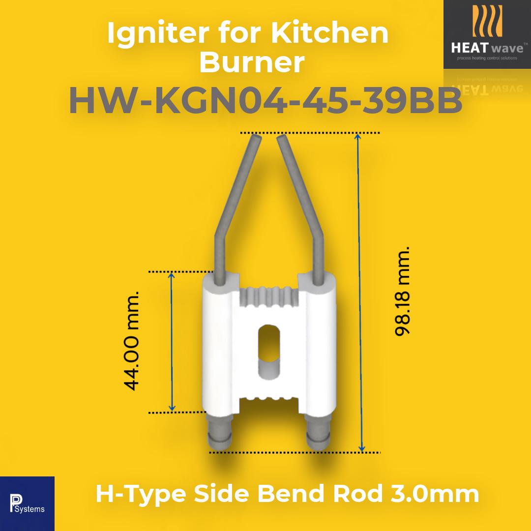 HEATwave H-Type Side Bend Rod 3.0mm Igniter for Kitchen Burner l เขี้ยวสปาร์ค รูปทรง H งอ สำหรับจุดสปาร์ค (อย่างเดียว) สำหรับเตาฟู่ เตาครัว