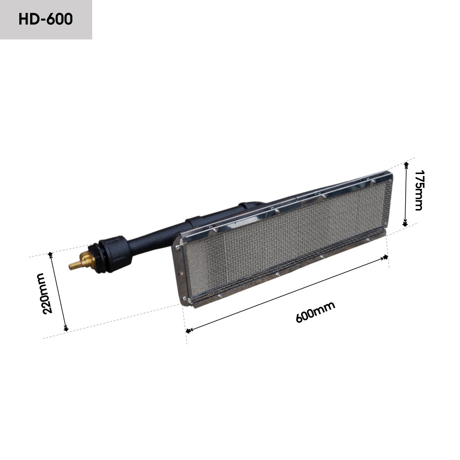 หัวเตาอินฟาเรด THD HD600 9.40KW ขนาด 600x175x220